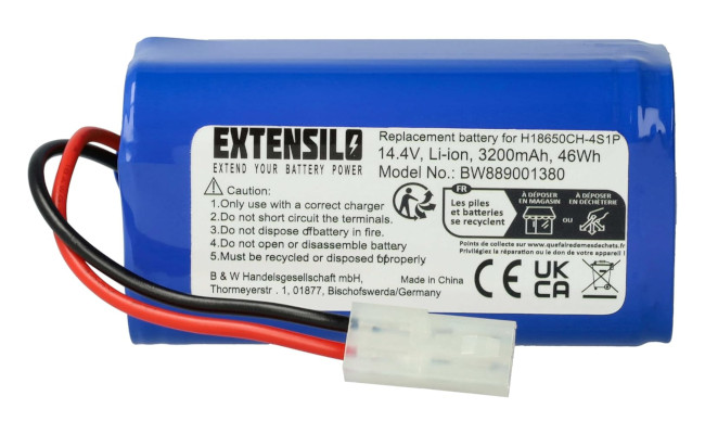 Extensilo batteri, ersättningsbatteri för H18650CH-4S1P (används av Neatsvor och Xiaomi)